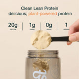 Nuzest proteína de guisante, mezcla cremosa al verter en vaso