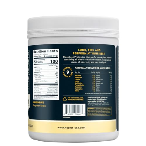 Nuzest proteína de guisante con ingredientes europeos de calidad