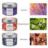 NVGCX vela de flor de naranja en lata, aroma fresco para sala