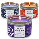 NVGCX vela de lavanda en lata, aroma suave para dormitorio