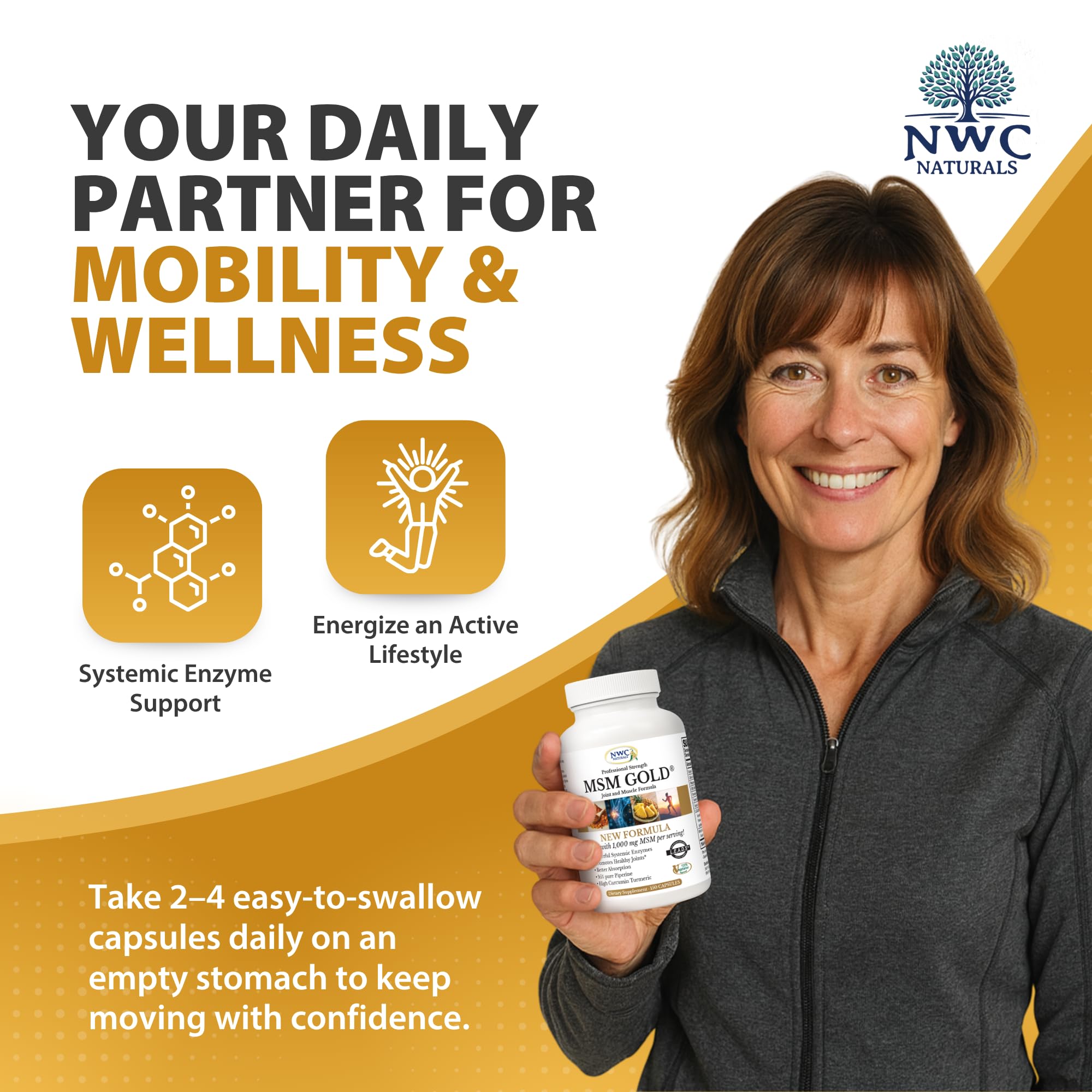 NWC Naturals MSM Gold: BioPerine para mejorar absorción de nutrientes