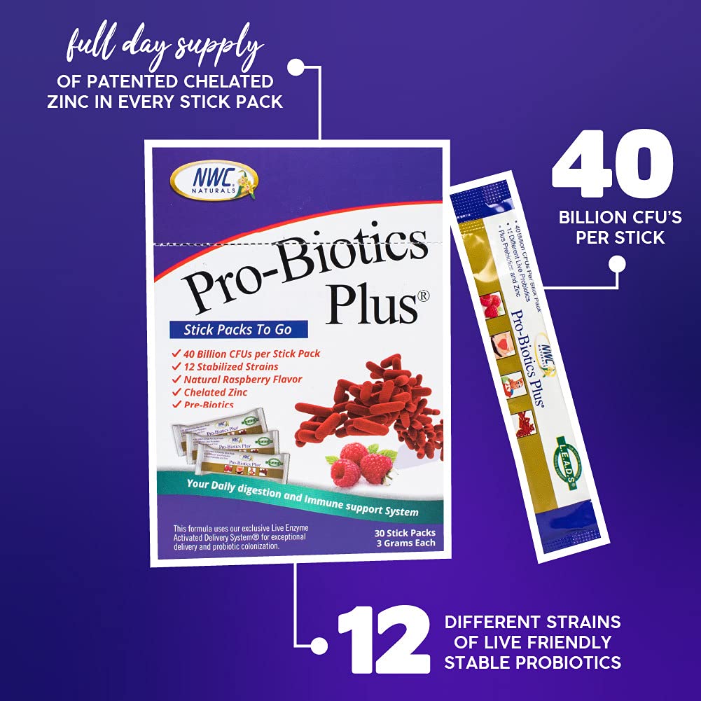 NWC Naturals Pro-Biotics Plus mezclar en agua o jugo.