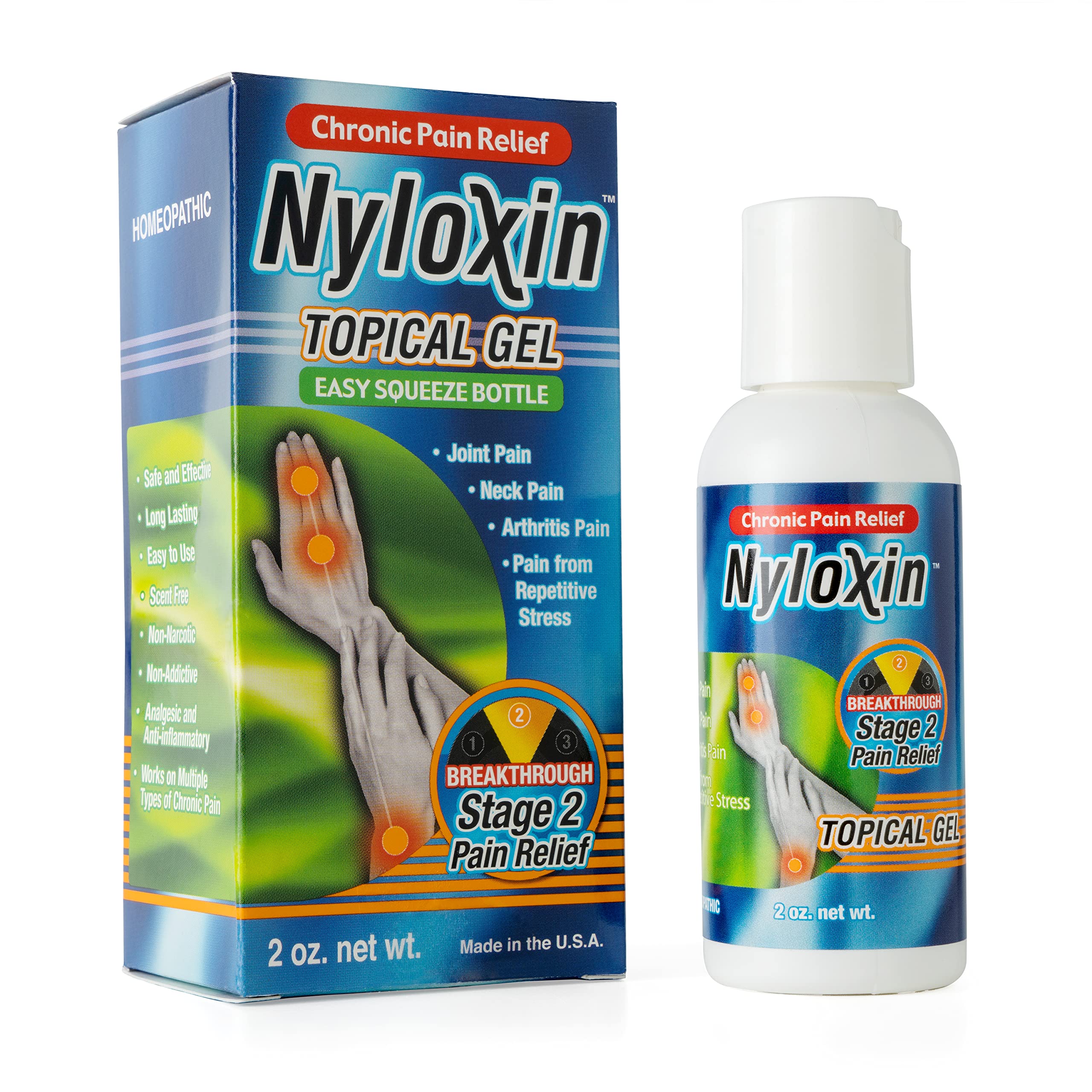 Nyloxin Gel: aplicación en la mano para alivio localizado y movilidad diaria.