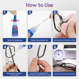 Adhesivo de bajo olor apto para uso diario en gafas.