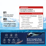 NYO3 Antarctic Krill Oil: etiqueta frontal destaca calidad.