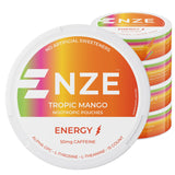 NZE Tropic Mango, lata con bolsitas energéticas sin azúcar para uso diario