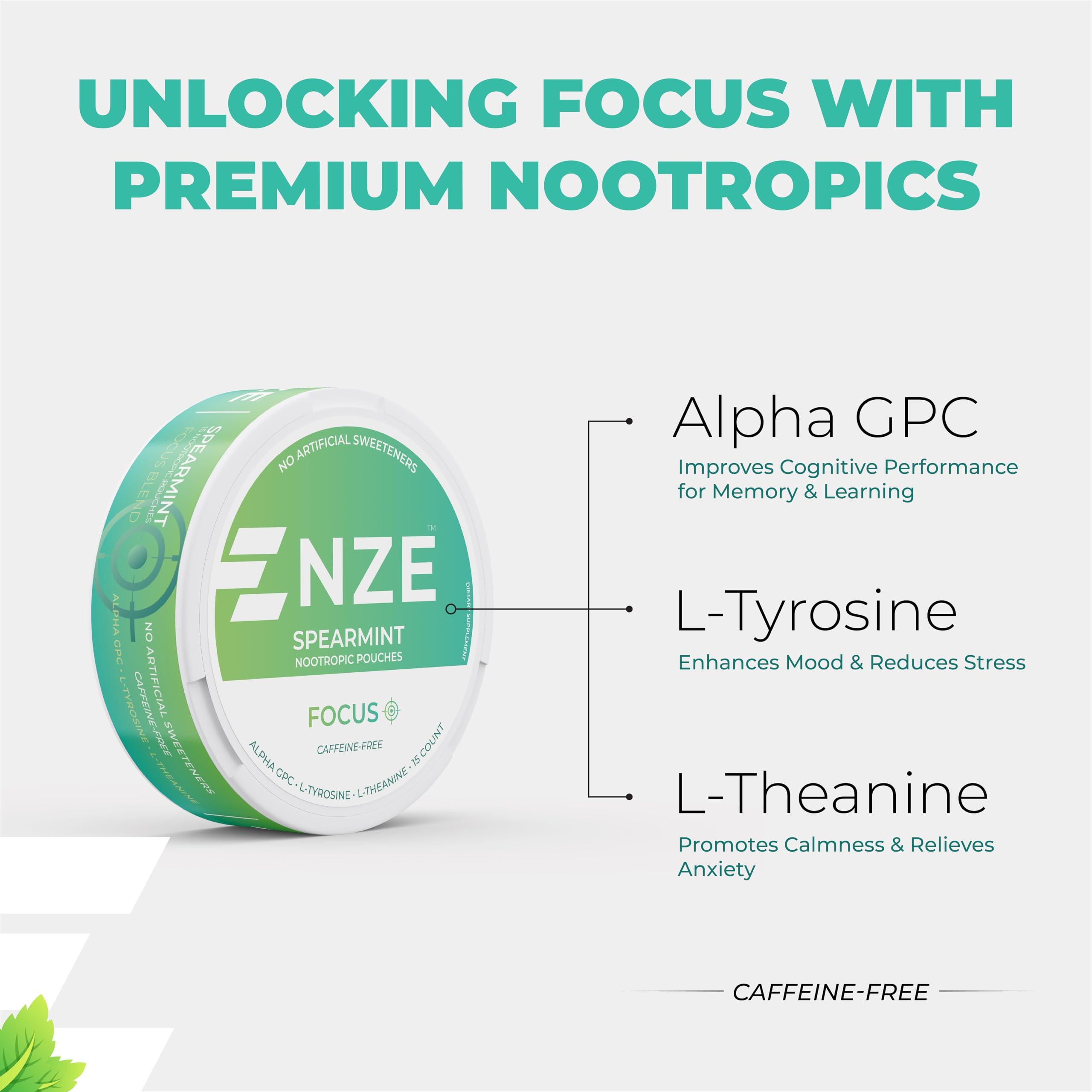 NZE Focus bolsas abiertas con aroma a menta para estimulación sensorial