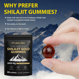Sabor auténtico de shilajit en gomitas de O NATURE ZIRAN, sin azúcares añadidos.