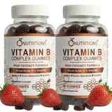 O NUTRITIONS Gominola de Complejo de Vitaminas B sabor fresa para energía diaria