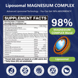 Oakevlp Magnesio Liposomal, cápsulas en mano, formato fácil de tomar para dosis diaria.