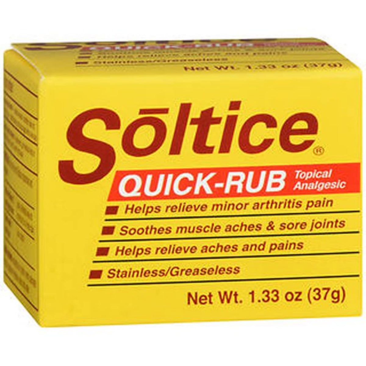 OAKHURST Soltice Quick Rub botella: alivio temporal para articulaciones sin grasa