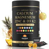 OASIS FORCE Calcium 1200 mg gomitas, envase principal, ayuda a mantener huesos fuertes