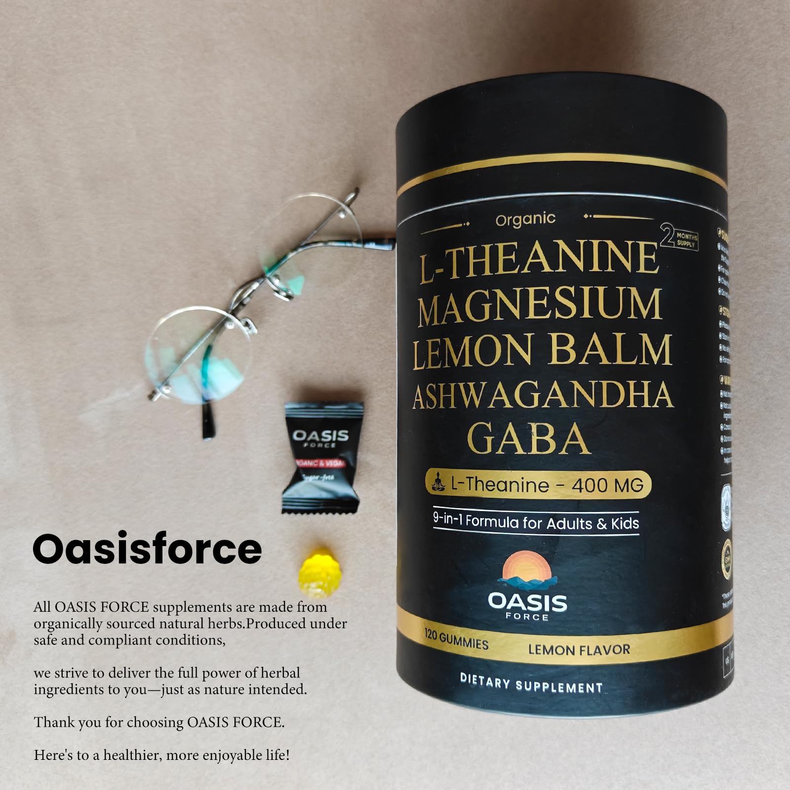 Oasis Force experiencia diaria de bienestar con L-teanina 400 mg