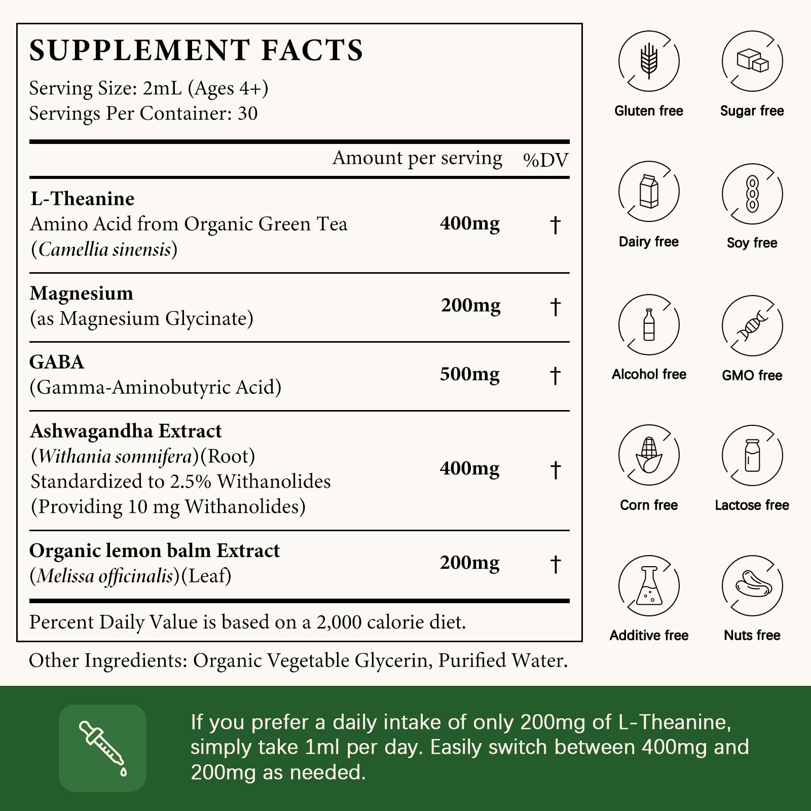 Oasis Force L-Teanina 400 mg, botella vegana y natural.
