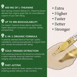 Oasis Force L-Teanina 400 mg, etiqueta clara en el frasco.