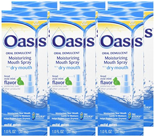 Oasis Spray para boca seca, aplicación rápida para alivio inmediato.