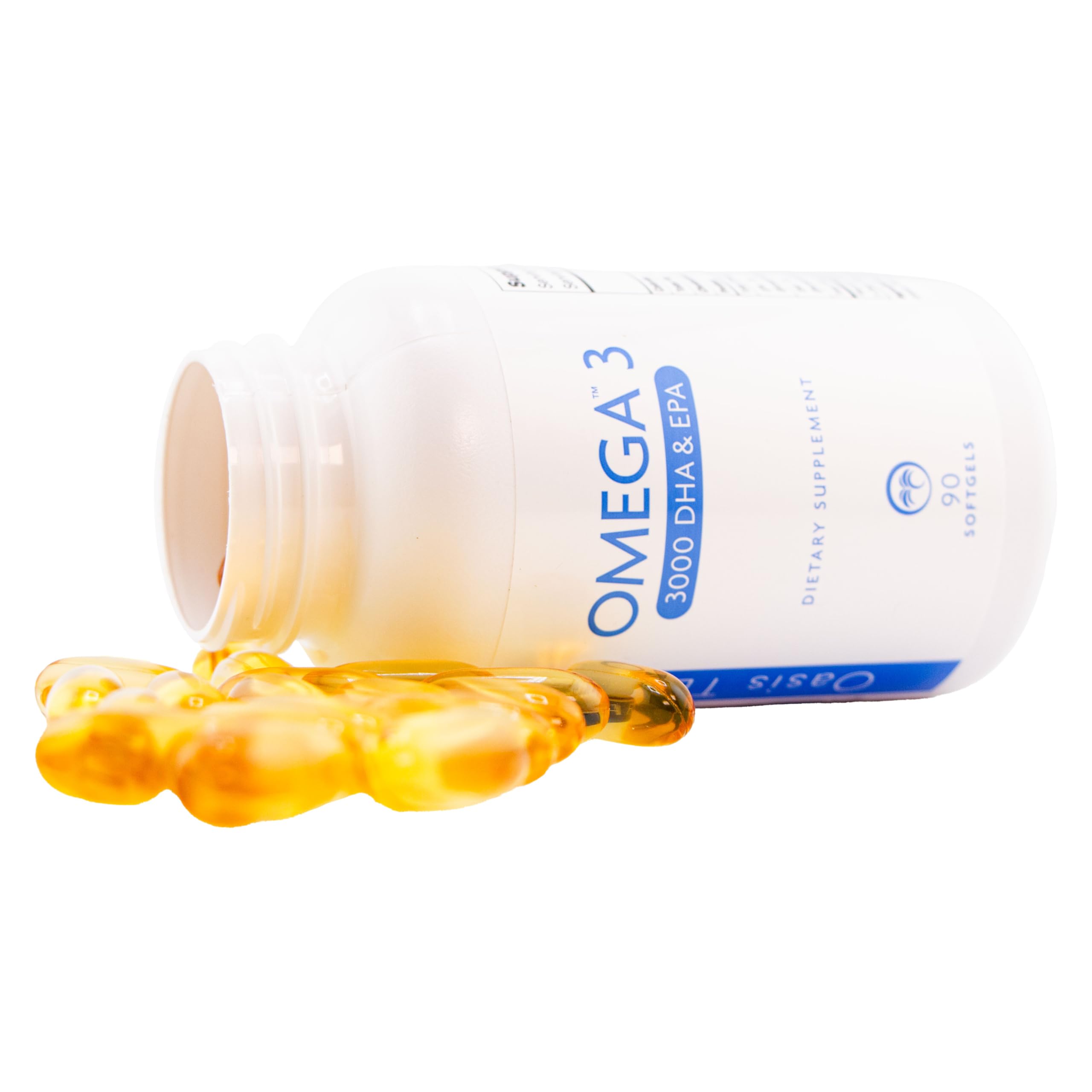 Oasis Tears Omega ON3000, porción diaria de omega-3 para la salud ocular.