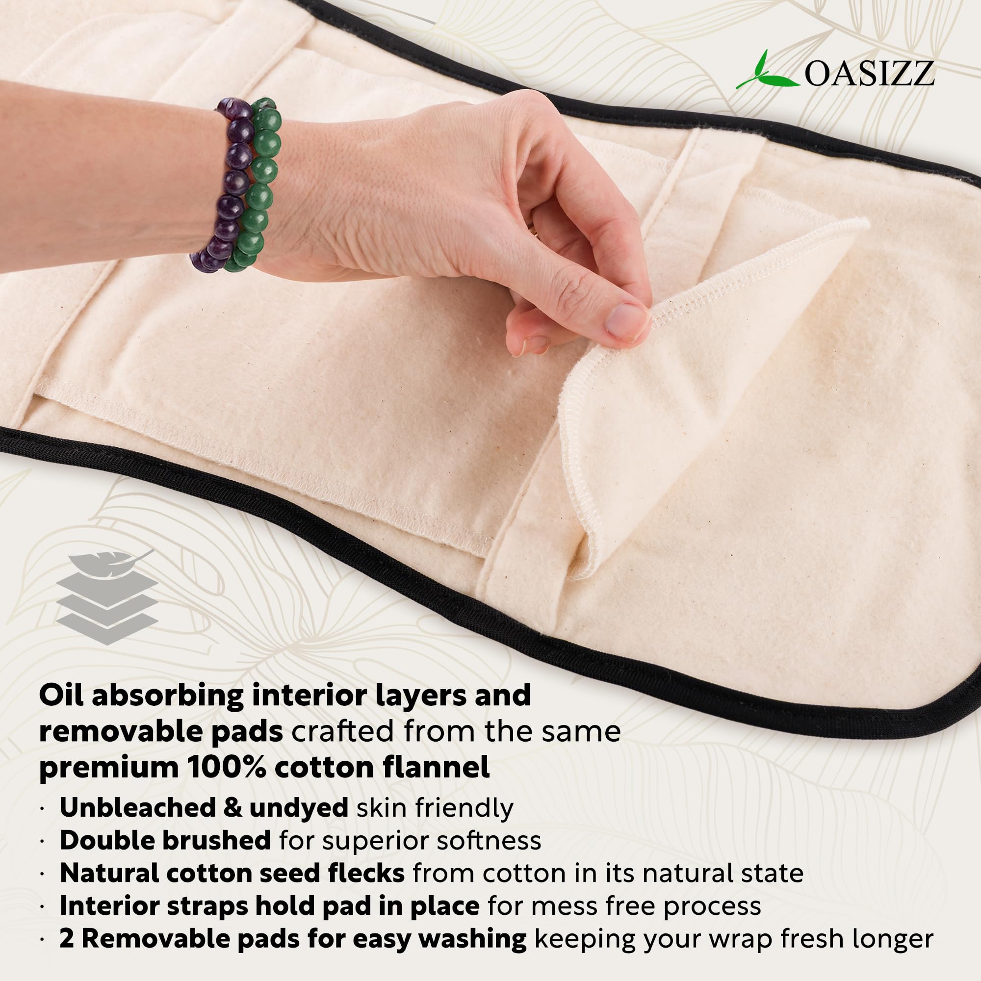 OASIZZ almohadillas algodón adicionales: absorbentes y suaves