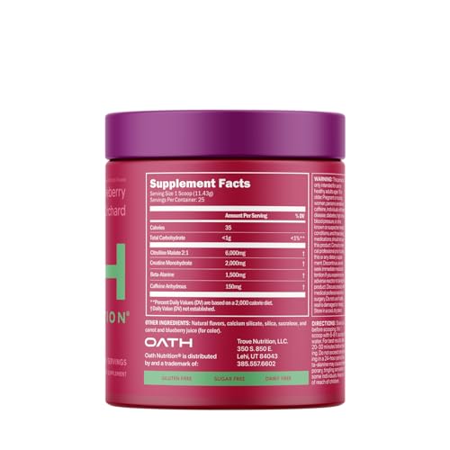 Oath Nutrition Sport Pre-Entrenamiento Appleberry preparado en vaso, enfoque sostenido para sesiones largas.