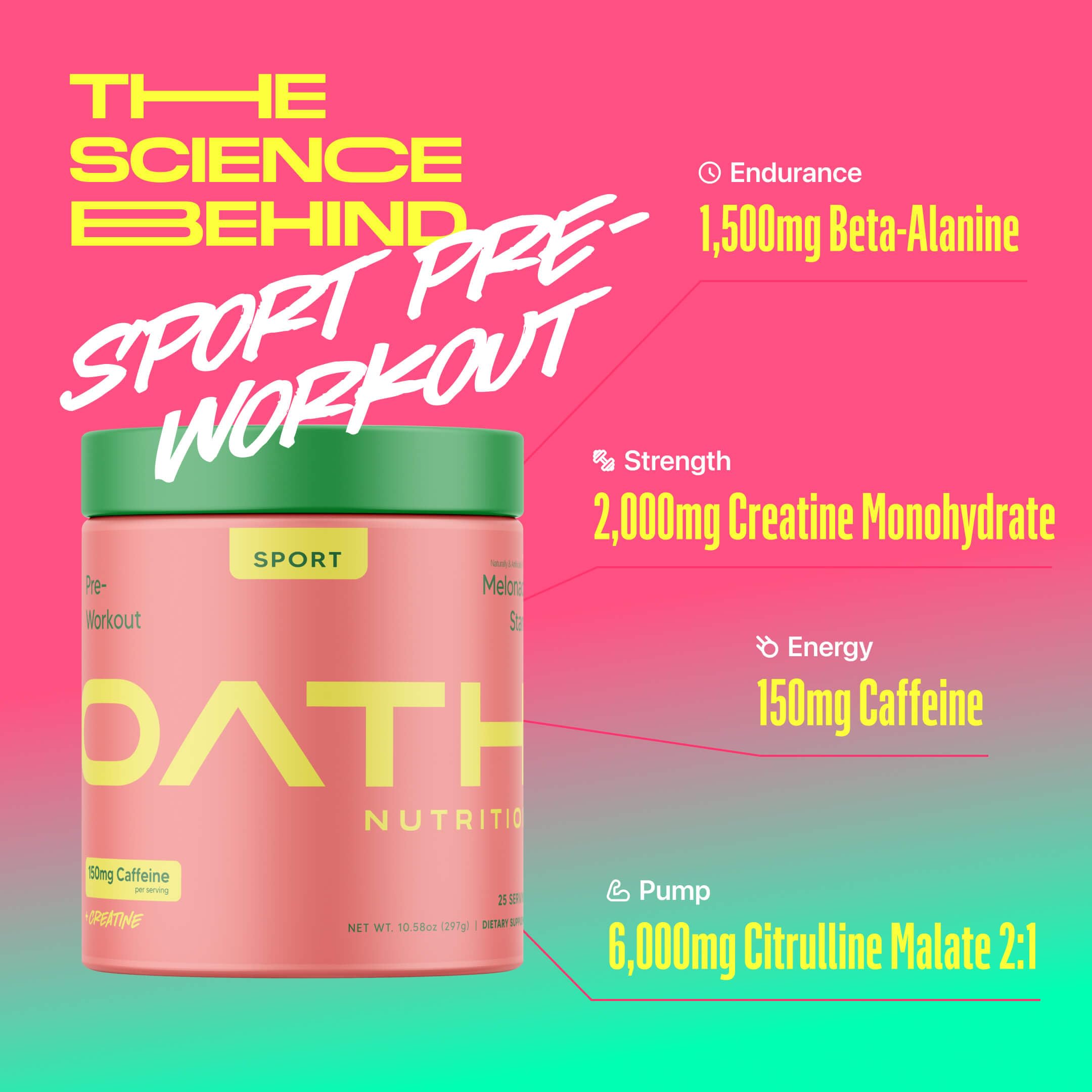 Oath Nutrition pre-entrenamiento se mezcla fácil y suave.