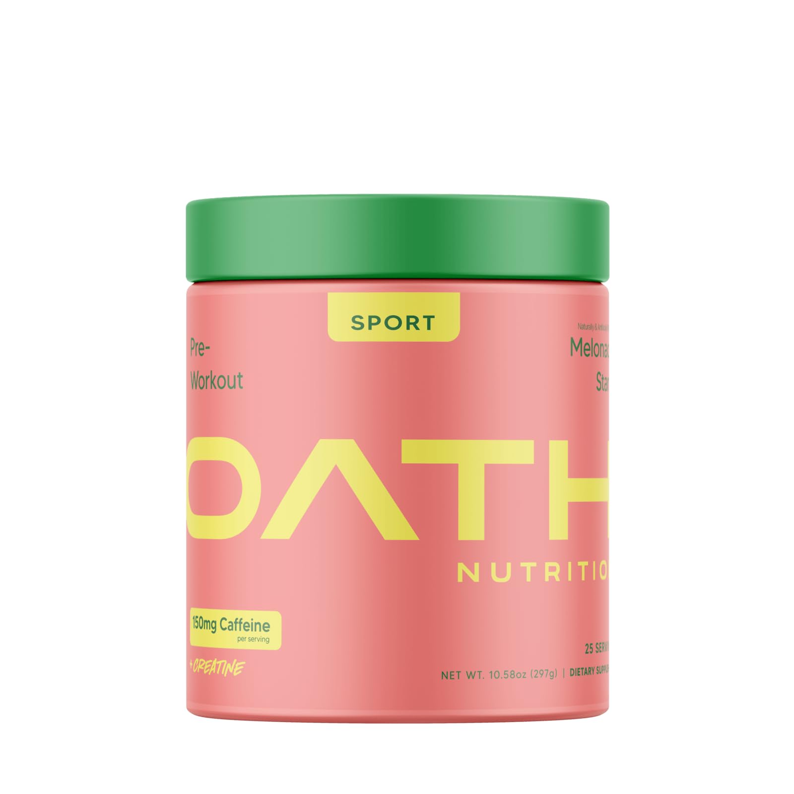 Oath Nutrition pre-entrenamiento deportivo Melonade, energía sostenida durante el entrenamiento.