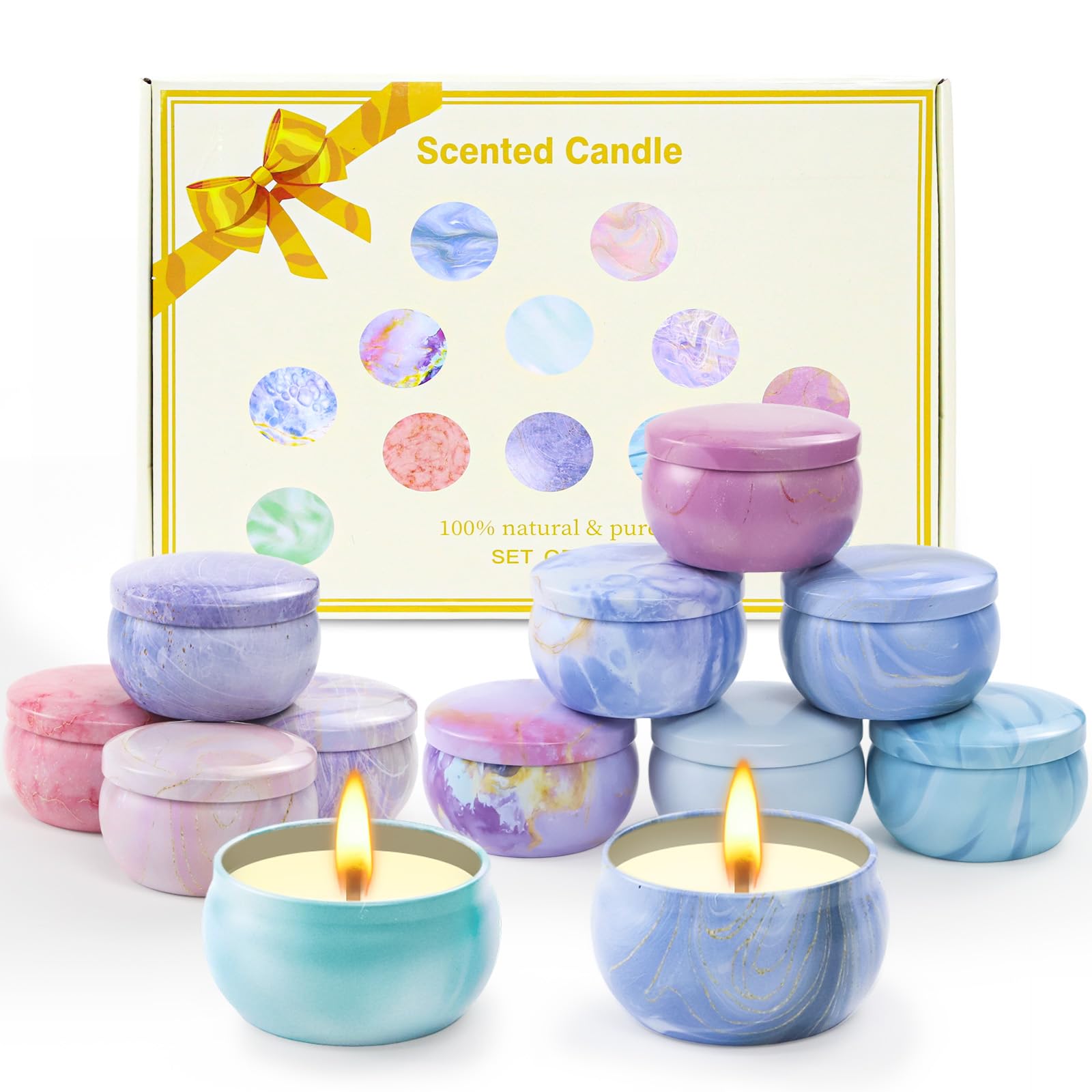 Velas Obcxin juego 12-velas regalo para ambientación elegante en casa.