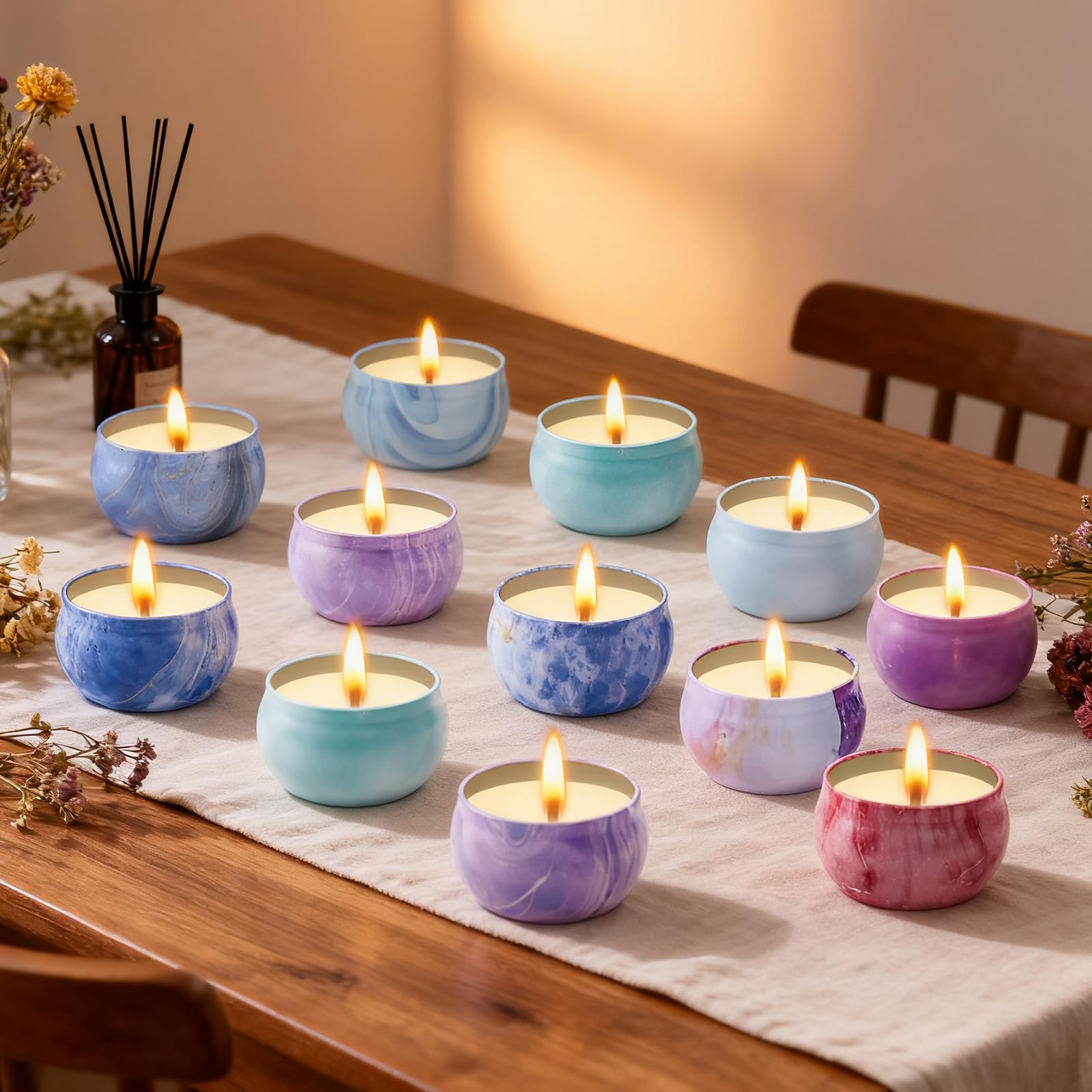 Vela Obcxin para ambientación hogareña ideal para lectura o yoga.