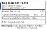 Thiamax de Objective Nutrients, fórmula con magnesio para mejor absorción de tiamina
