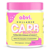 Obvi Bloqueador de carbohidratos sin culpa, frente a la botella, para controlar carbohidratos