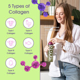 Frasco de 25 porciones de Obvi Collagen Greens, perfecto para uso diario.