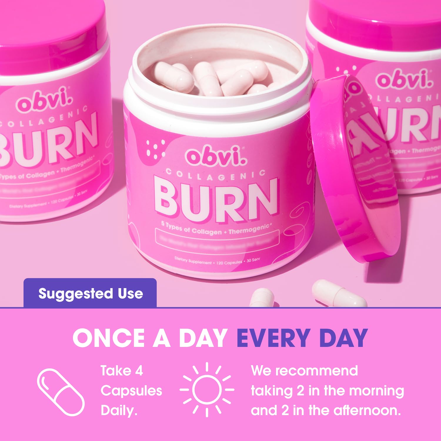 Obvi Collagenic Burn ingredientes de calidad: vitaminas B12 y biotina.