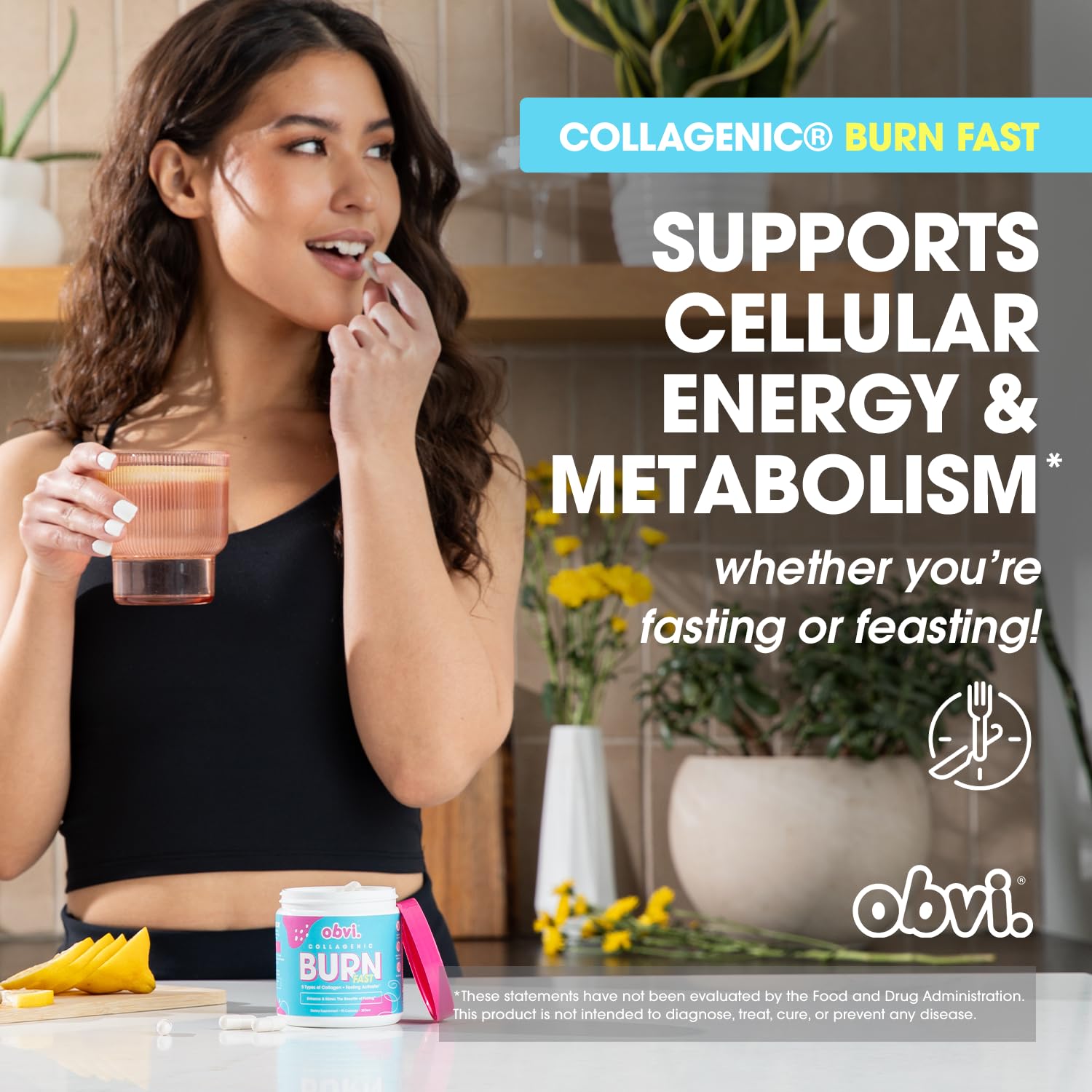 Obvi Multicollagen Burn Fast envase: etiqueta legible con lista de ingredientes.