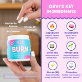 Obvi Multicollagen Burn Fast mezcla de colágeno hidrolizado para soporte articular.