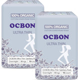 OCBON almohadilla sanitaria nocturna ultrafina para protección suave durante la noche.