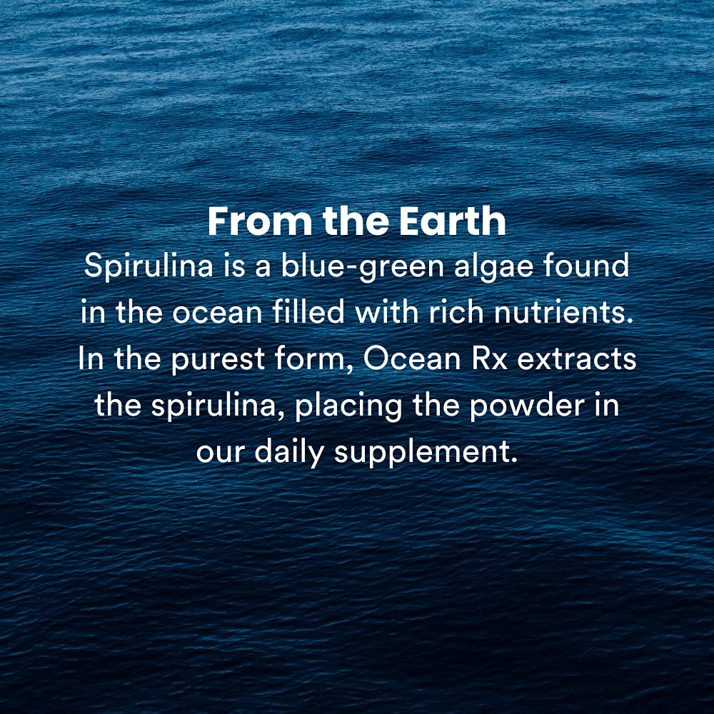 Envase Ocean Rx Spirulina Azul de 30 porciones para plan semanal