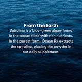 Envase Ocean Rx Spirulina Azul de 30 porciones para plan semanal