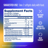 Oceanblue Omega-3 2100mg cápsulas, fácil de tragar.