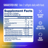 Oceanblue Omega-3 2100mg etiqueta frontal con información clara.