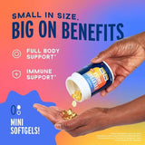 Oceanblue Omega-3 Minis dosis diaria, dos cápsulas, 720 mg de omega-3.