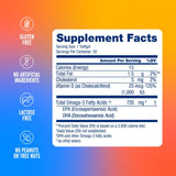 Oceanblue Omega-3 sabor naranja, cápsulas fáciles de tomar cada día.