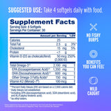 Oceanblue Omega-3 con K2 y D3, ingredientes clave.