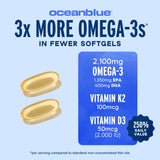 Oceanblue Omega-3 pack de dos botellas para conveniencia.