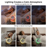 Ocest Despertador Luces 9 Colores: ambiente relajante con iluminación suave.
