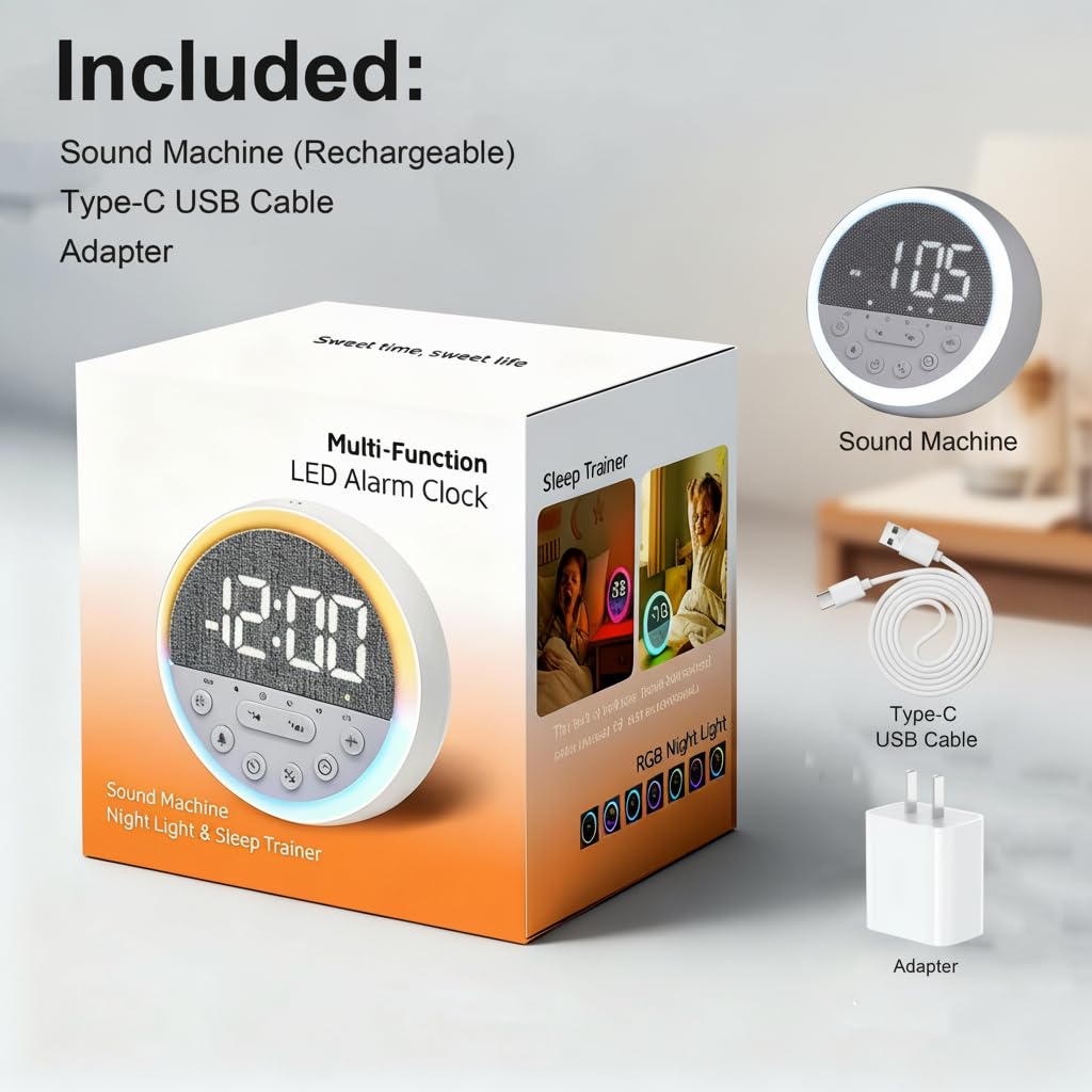 Ocest Luz Noche Apargado Automatico: pantalla se apaga para dormir sin distracciones.