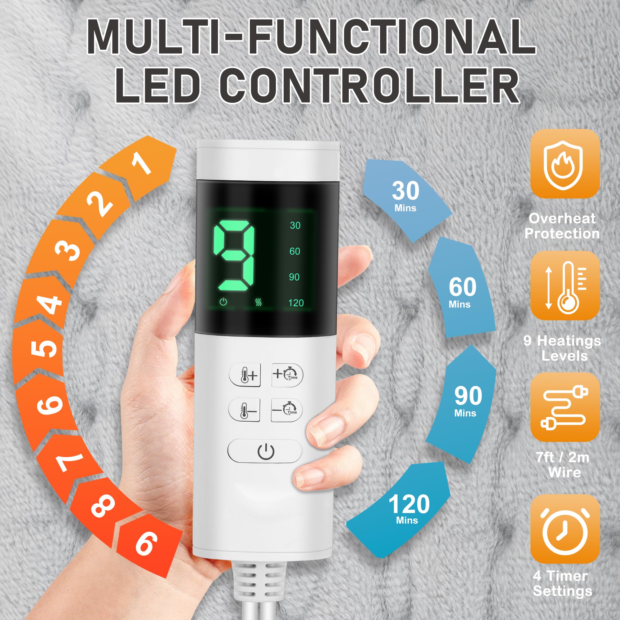 OCSOSO almohadilla eléctrica para hombro con calor localizado y relajación.