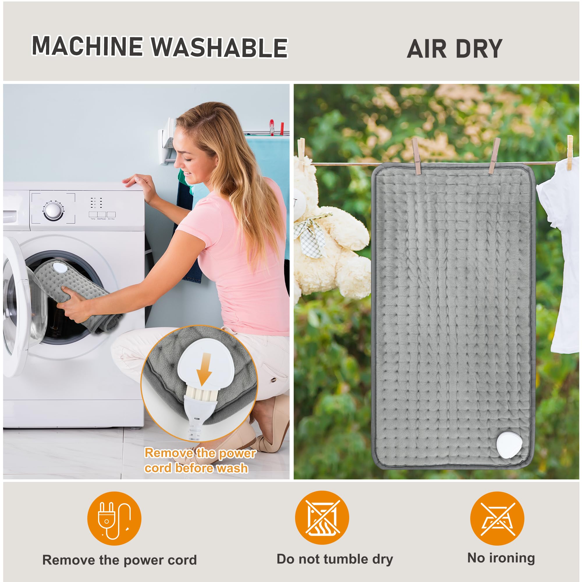 OCSOSO almohadilla con 9 niveles de calor para personalizar la sesión.