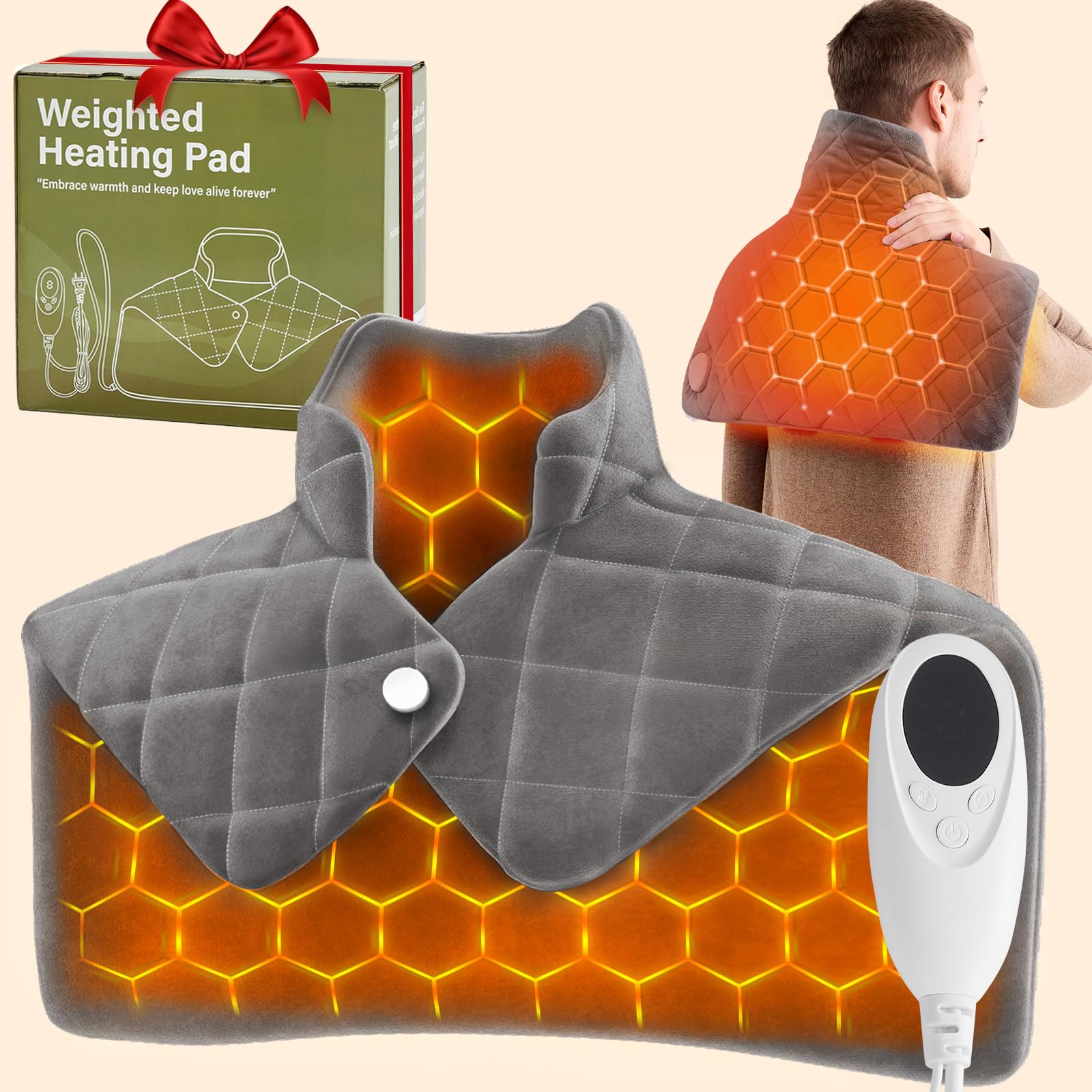 OCTROT almohadilla de peso para cuello y hombros con calor uniforme.