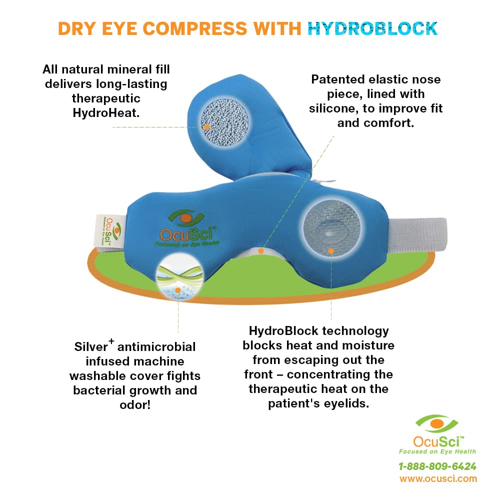 OcuSci HydroHeat calentado en microondas para calor húmedo suave