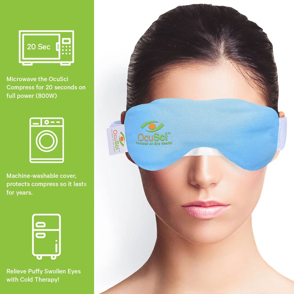 OcuSci HydroHeat con funda lavable para comodidad de ojos en casa