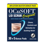 OCuSOFT limpiador de párpados original con almohadillas prehumedecidas para uso diario.